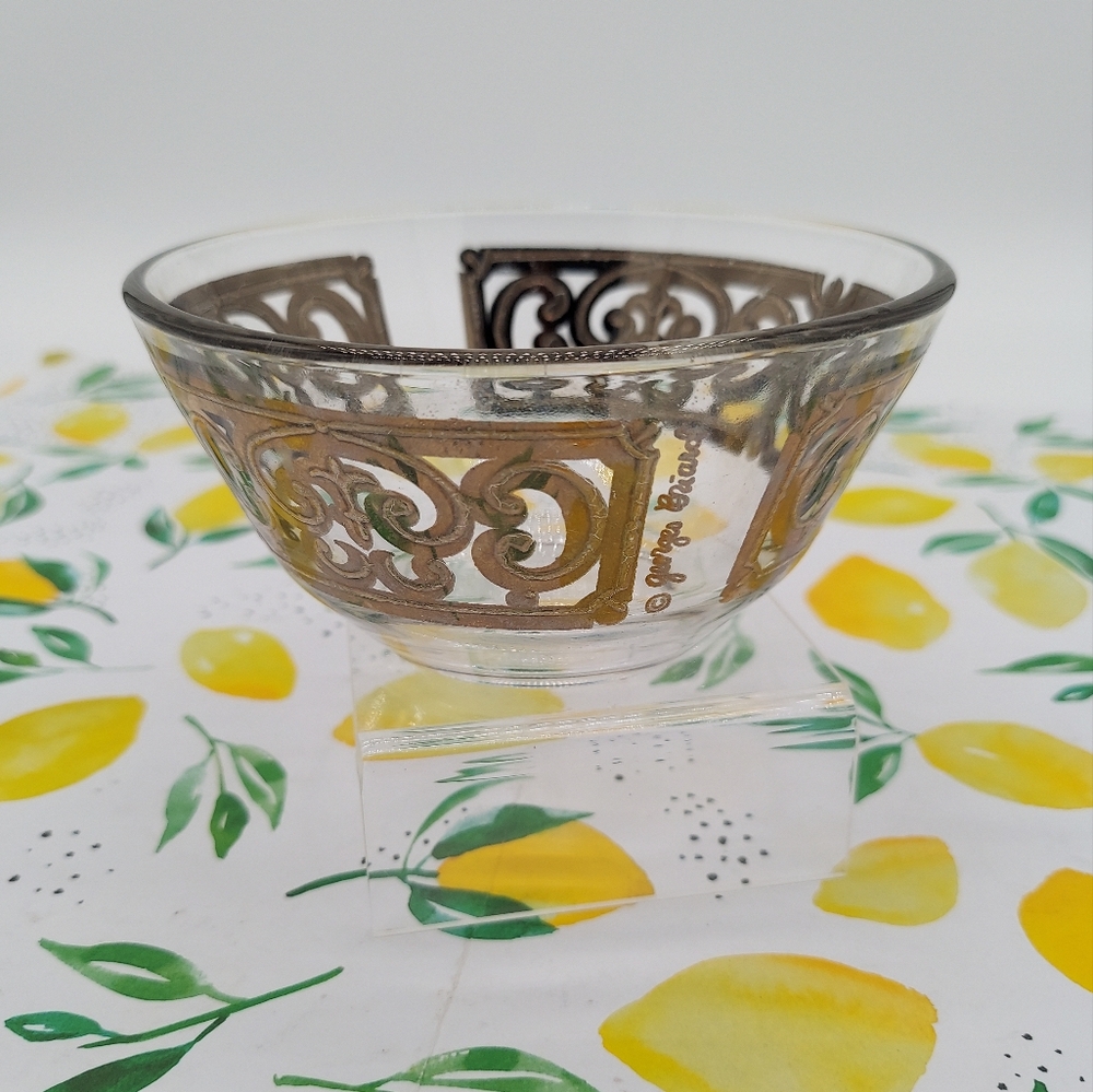 Replacement Dip Bowl Georges Briard Glass Bowl Fleur De Lis Silver Pattern